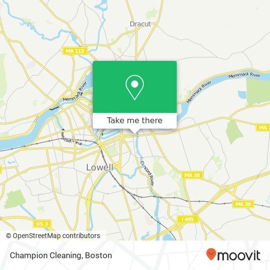 Champion Cleaning map