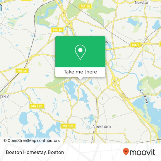 Mapa de Boston Homestay