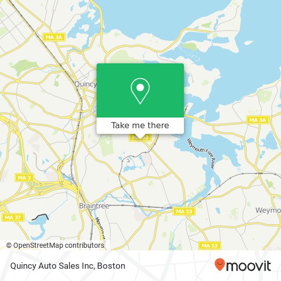 Quincy Auto Sales Inc map