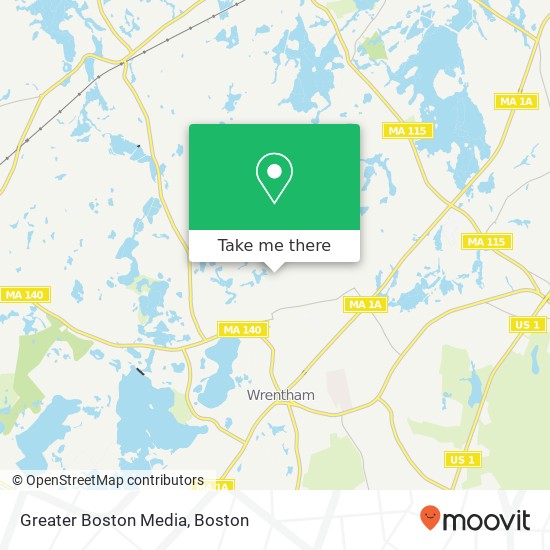 Mapa de Greater Boston Media