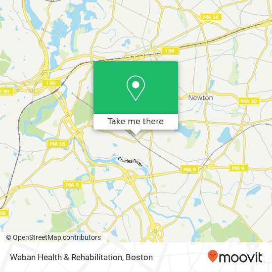 Waban Health & Rehabilitation map