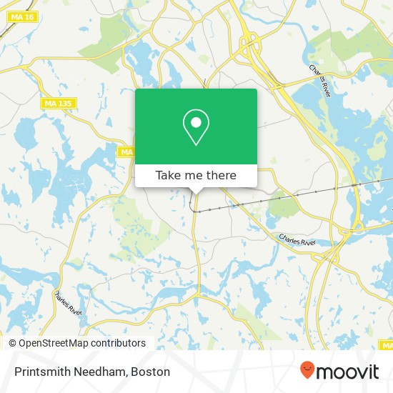 Printsmith Needham map