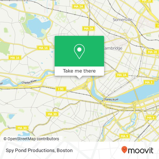 Mapa de Spy Pond Productions
