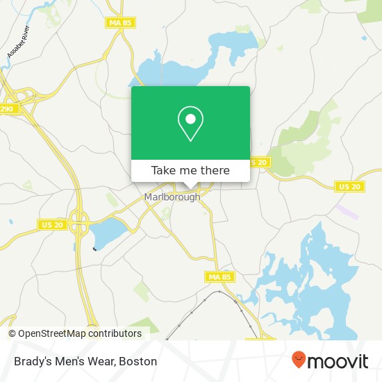 Mapa de Brady's Men's Wear