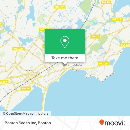 Mapa de Boston Sedan Inc