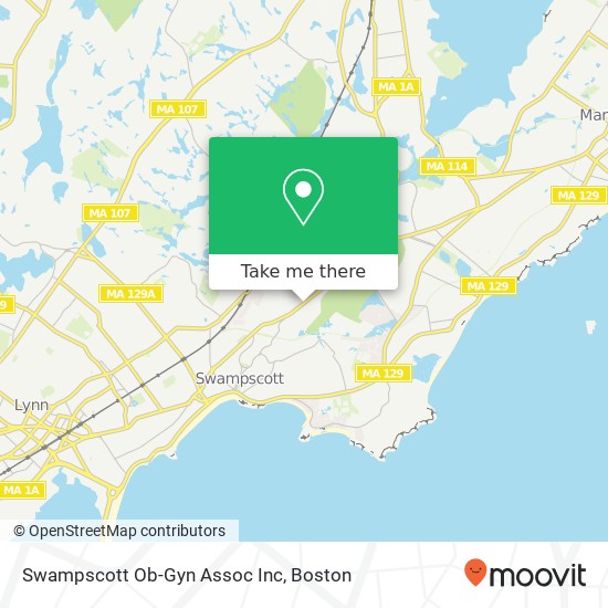 Swampscott Ob-Gyn Assoc Inc map