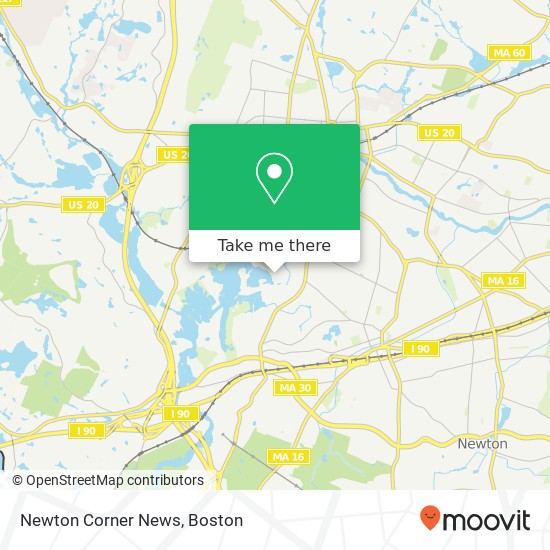 Mapa de Newton Corner News