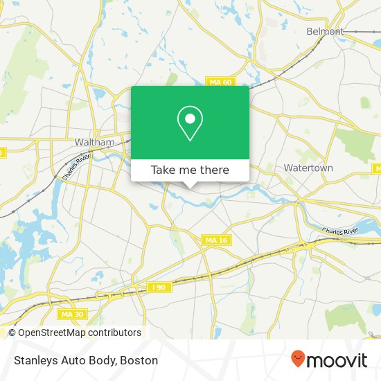 Stanleys Auto Body map