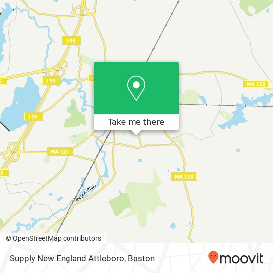 Supply New England Attleboro map