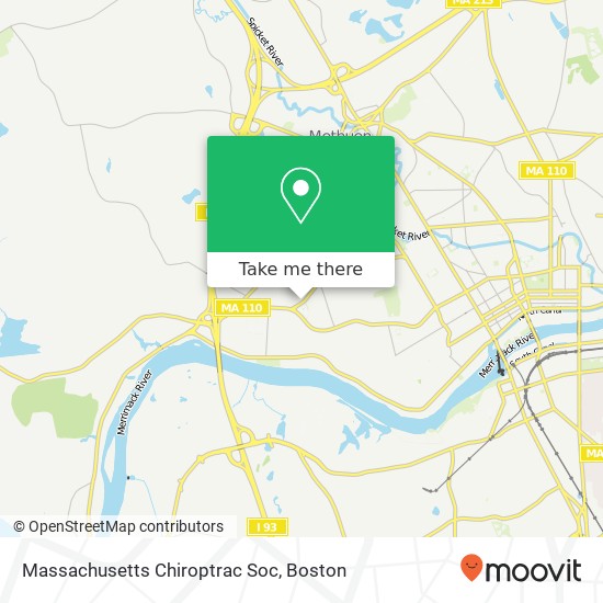 Mapa de Massachusetts Chiroptrac Soc