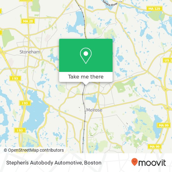 Stephen's Autobody Automotive map