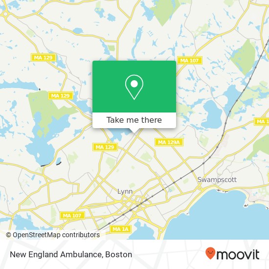 Mapa de New England Ambulance