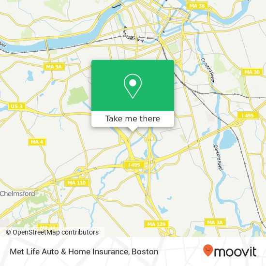 Met Life Auto & Home Insurance map