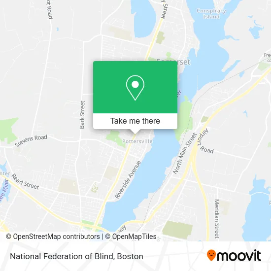 National Federation of Blind map