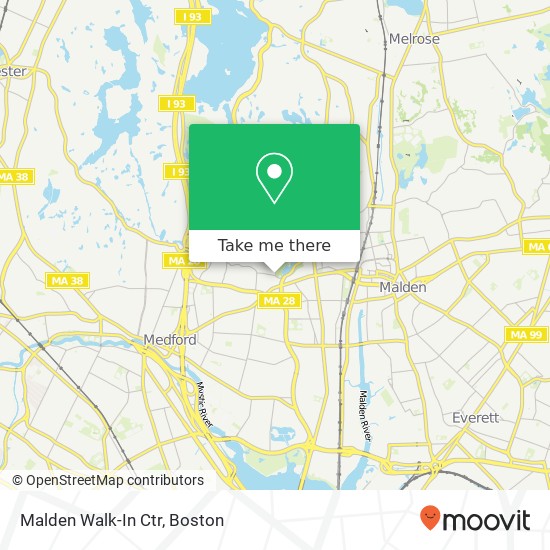 Malden Walk-In Ctr map