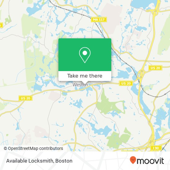 Mapa de Available Locksmith