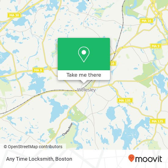 Any Time Locksmith map