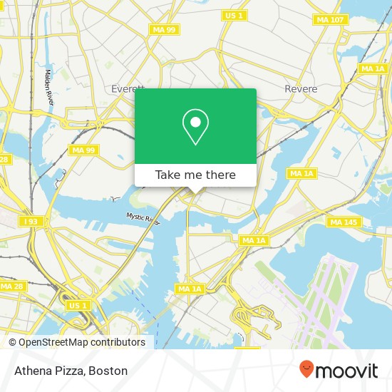 Athena Pizza map