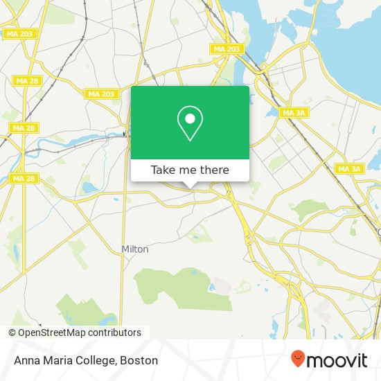 Anna Maria College map