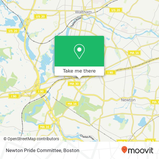 Newton Pride Committee map