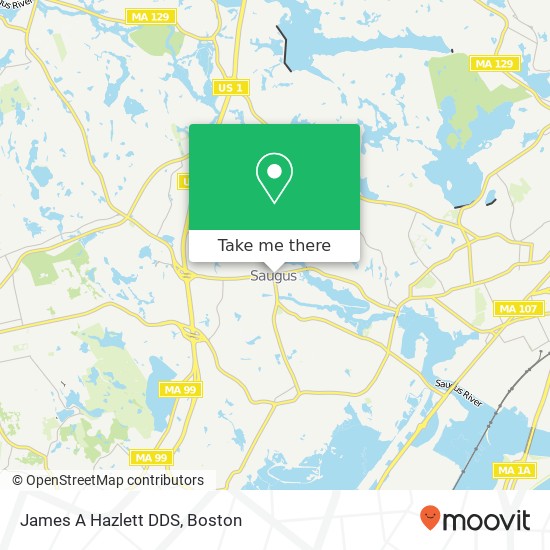 James A Hazlett DDS map