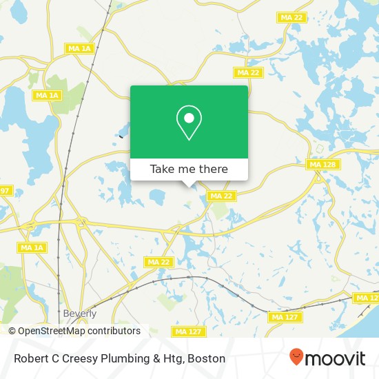 Robert C Creesy Plumbing & Htg map