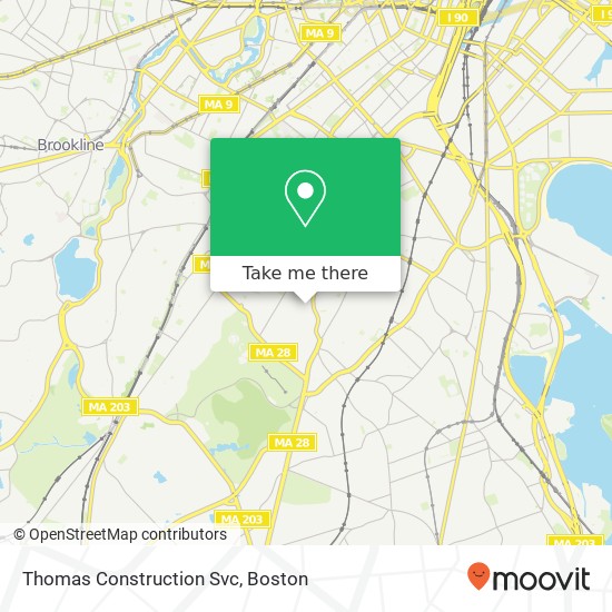 Thomas Construction Svc map