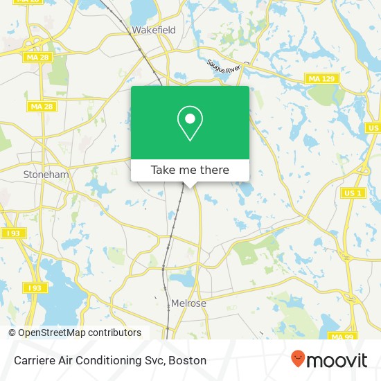 Carriere Air Conditioning Svc map
