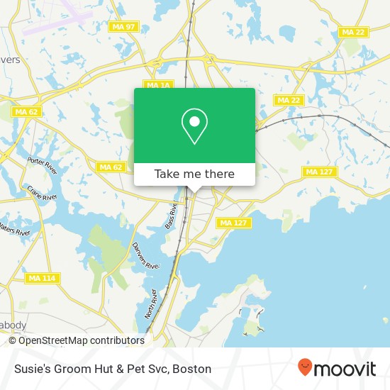 Susie's Groom Hut & Pet Svc map