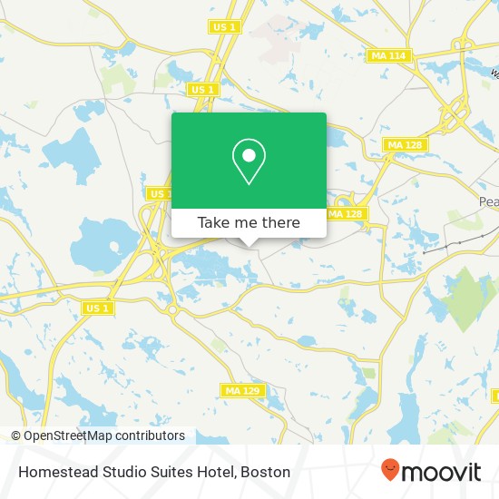 Mapa de Homestead Studio Suites Hotel