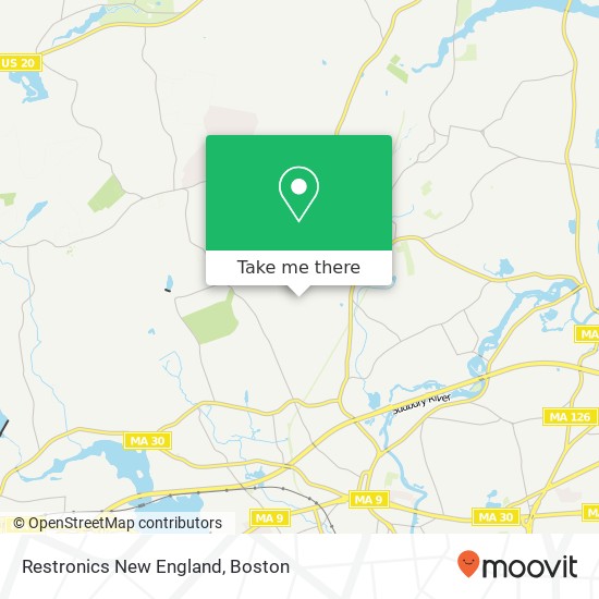 Mapa de Restronics New England