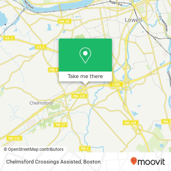 Mapa de Chelmsford Crossings Assisted