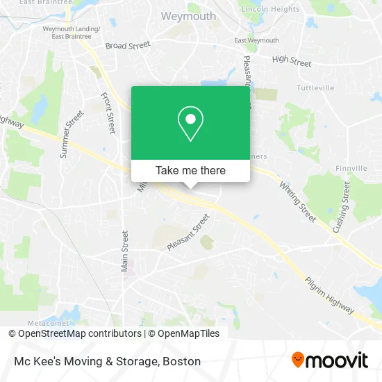 Mc Kee's Moving & Storage map