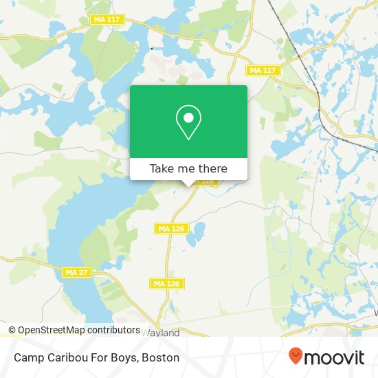 Mapa de Camp Caribou For Boys