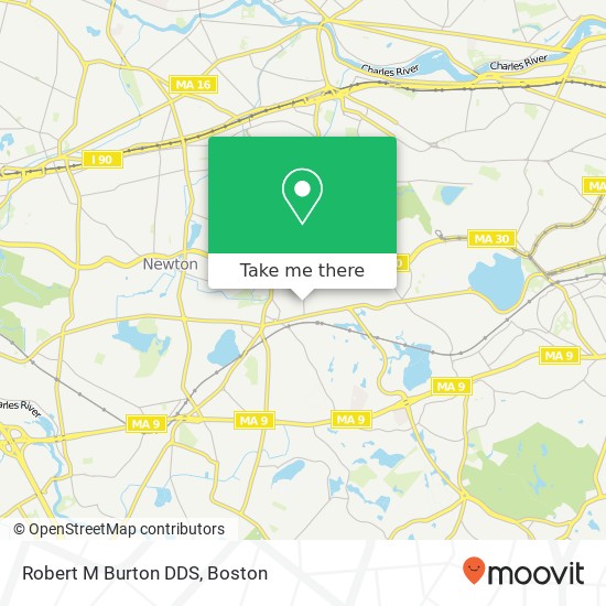Robert M Burton DDS map