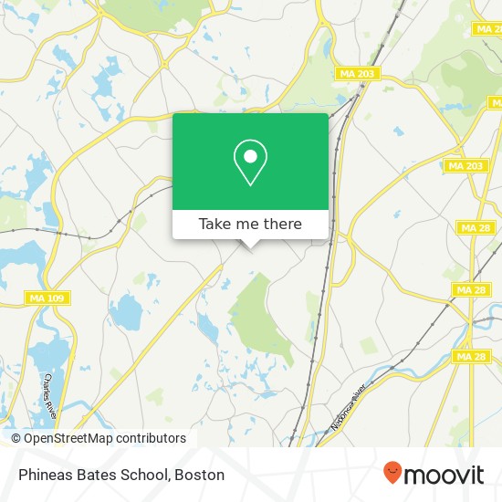 Phineas Bates School map