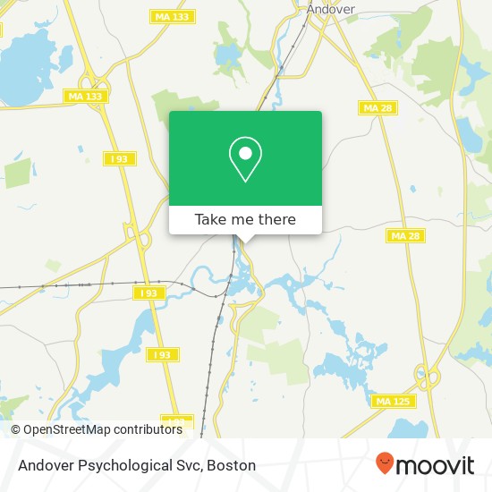 Mapa de Andover Psychological Svc