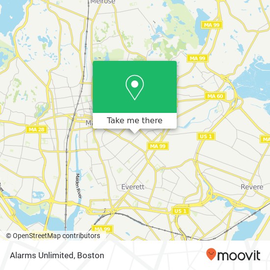 Alarms Unlimited map