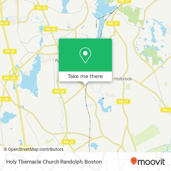 Holy Tbernacle Church Randolph map