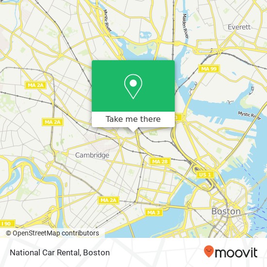 National Car Rental map