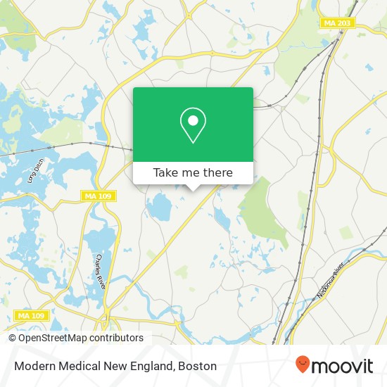 Mapa de Modern Medical New England