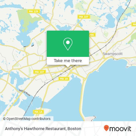Mapa de Anthony's Hawthorne Restaurant