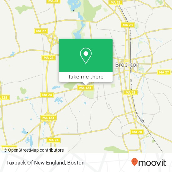 Taxback Of New England map