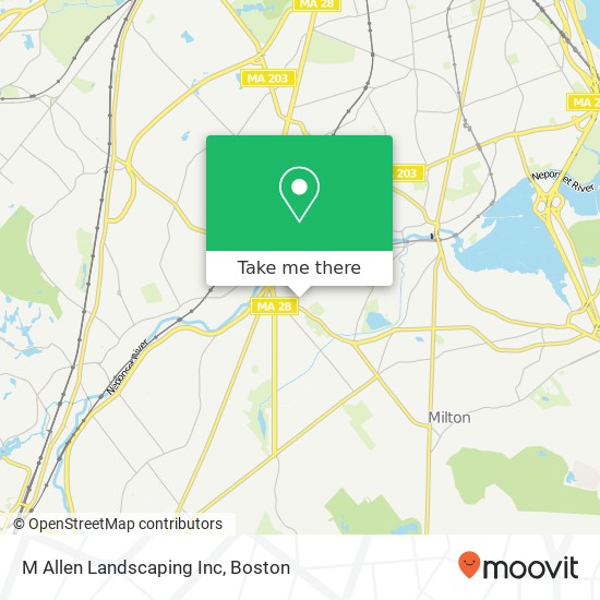 M Allen Landscaping Inc map