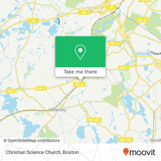 Christian Science Church map