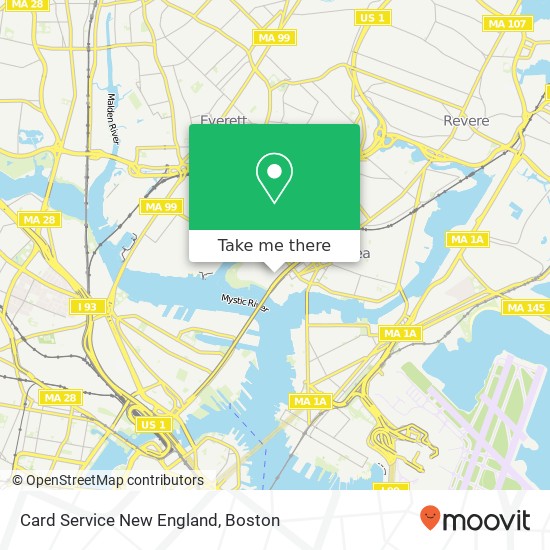 Card Service New England map