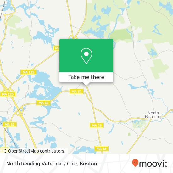 North Reading Veterinary Clnc map