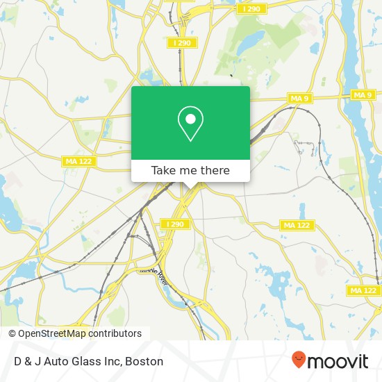 D & J Auto Glass Inc map