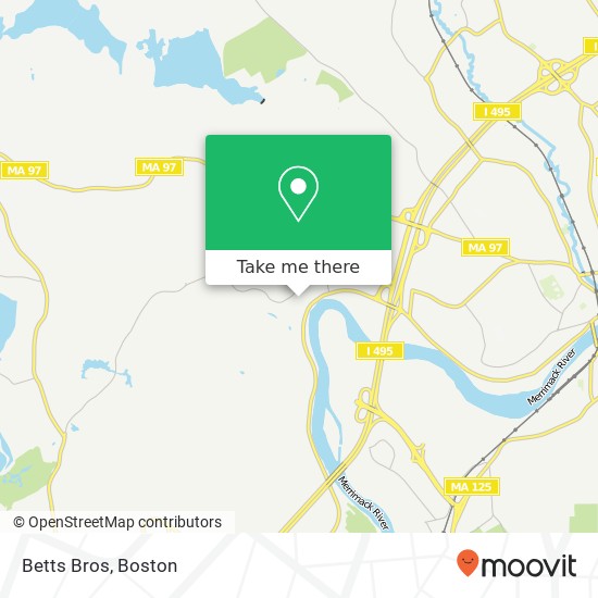 Betts Bros map