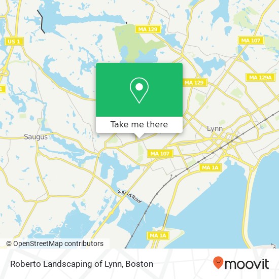 Mapa de Roberto Landscaping of Lynn